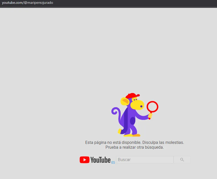 El canal impostor ya no está disponible: eliminado de YouTube