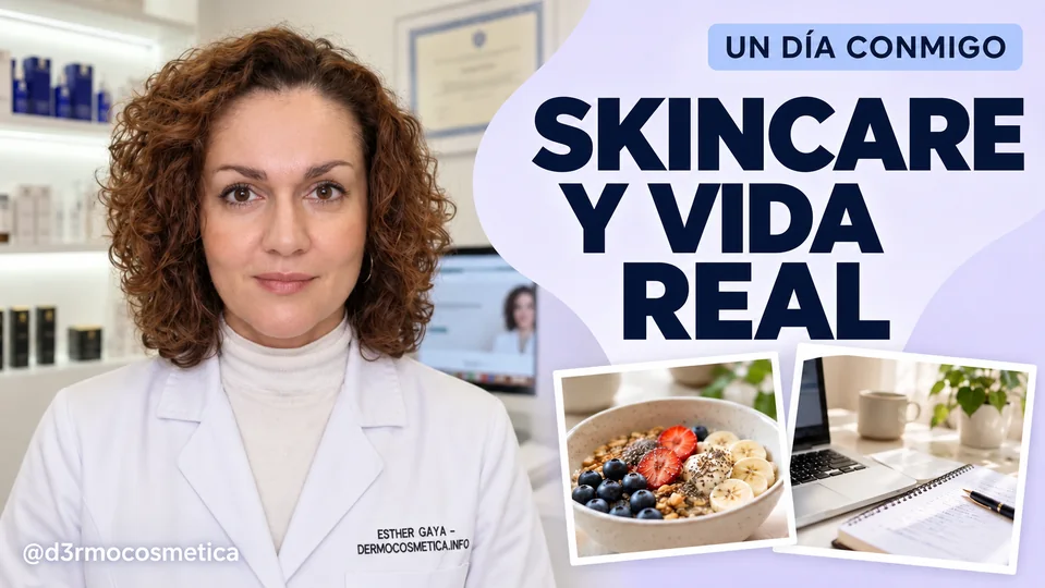 Miniatura preparada para un vídeo de Esther Gaya sobre skincare y vida real
